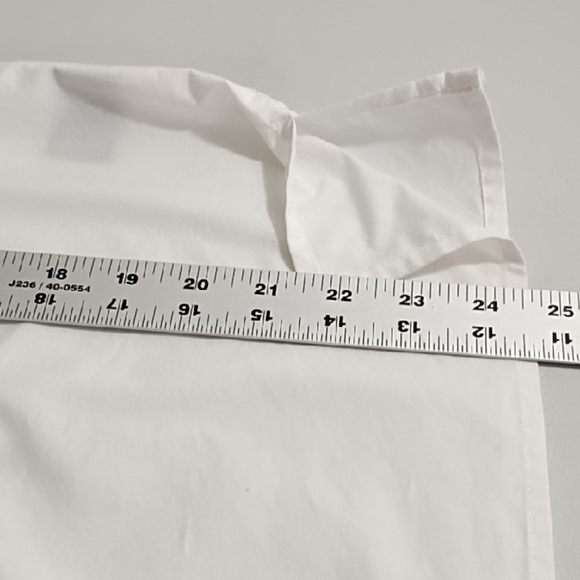 Liz Claiborne Eyelet Detailed Blouse Crisp Cool Top Cotton Blend Bell Sleeves - Picture 8 of 12